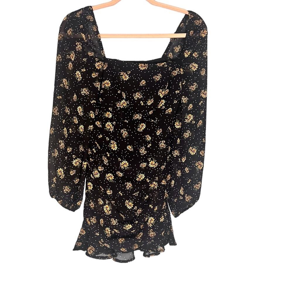 Princess Polly Pavarti Floral Puff Sleeve Milk Maid Fairy Grunge Mini Dress 0